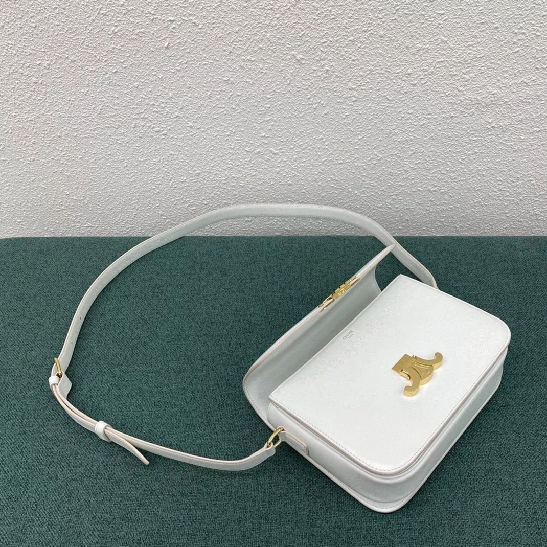 Top Quality Replica Ce1i*e Triomphe Medium Bag In White