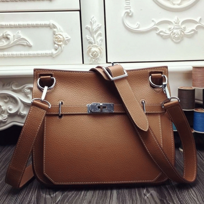 Brown replica H**me5 Jypsiere 31cm handbag