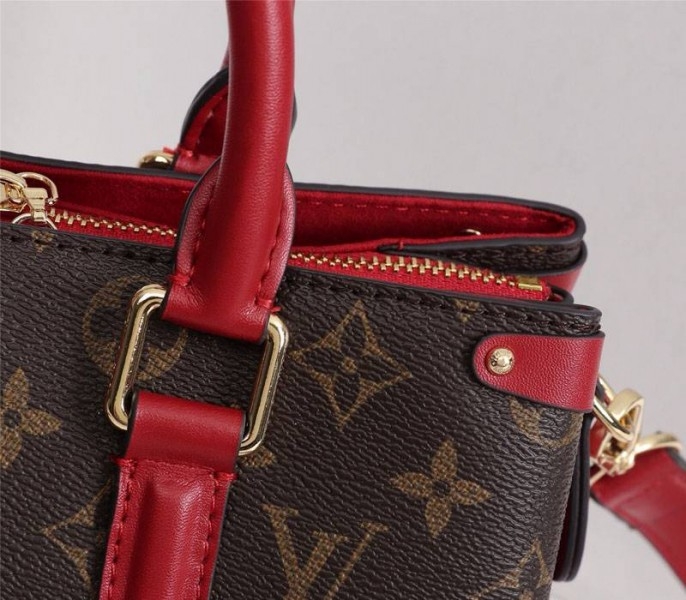 L0vis Vvtt0n Monogram Canvas Soufflot BB Bag In Cerise Red