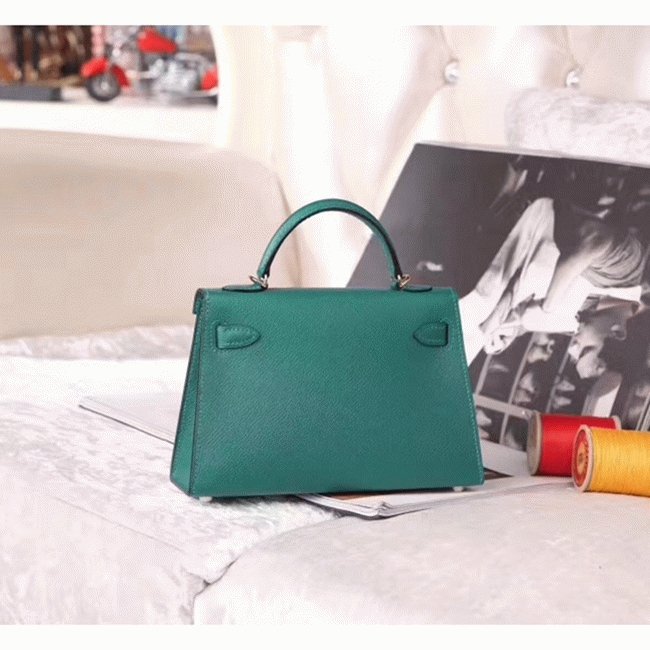Malachite Epsom ReplicaLuxury H**me5 Kelly 20cm Handbag