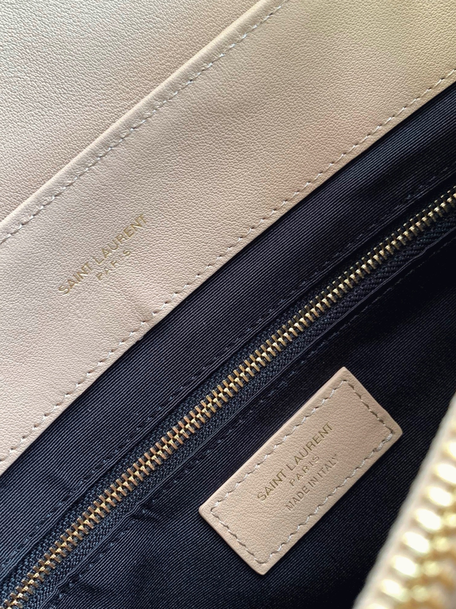 Fake Sa1nt Lau*nt LouLou Medium Chain Bag Beige