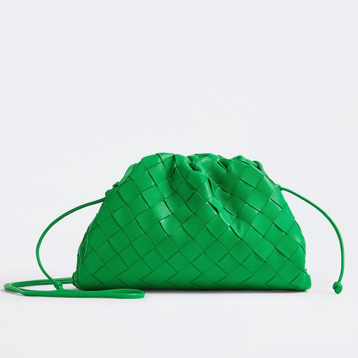 Faux B0tt*ga Ven*ta Mini Pouch with Strap Parakeet