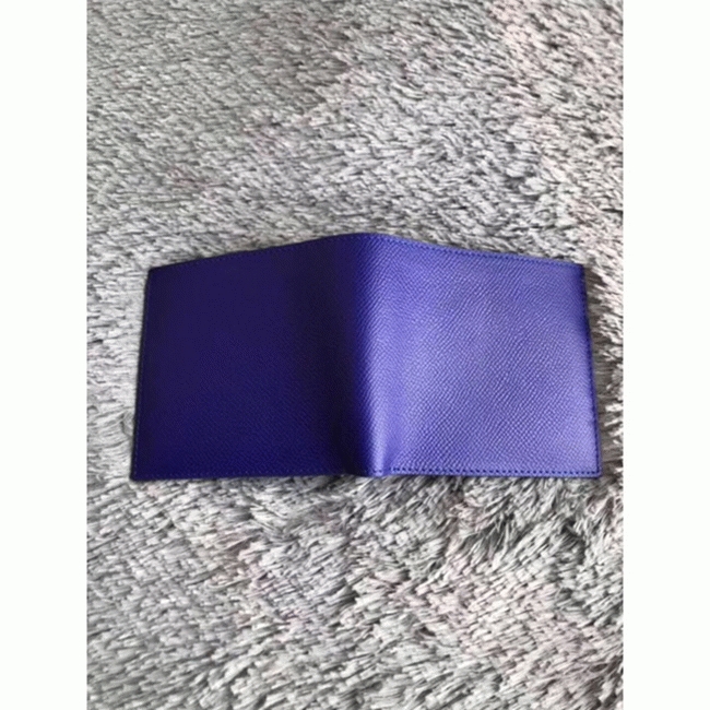 Blue electric luxury replica H**me5 Copernic compact wallet