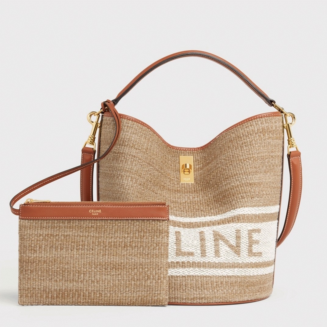 Top Quality Fake Ce1i*e Bucket 16 Bag In Textile with Ce1i*e Logo