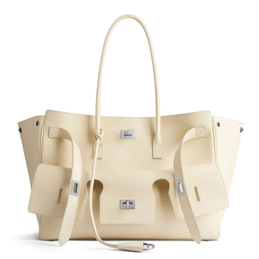 Knockoff Ba1en*iaga Bel Air Carry All Medium Bag Beige Calfskin