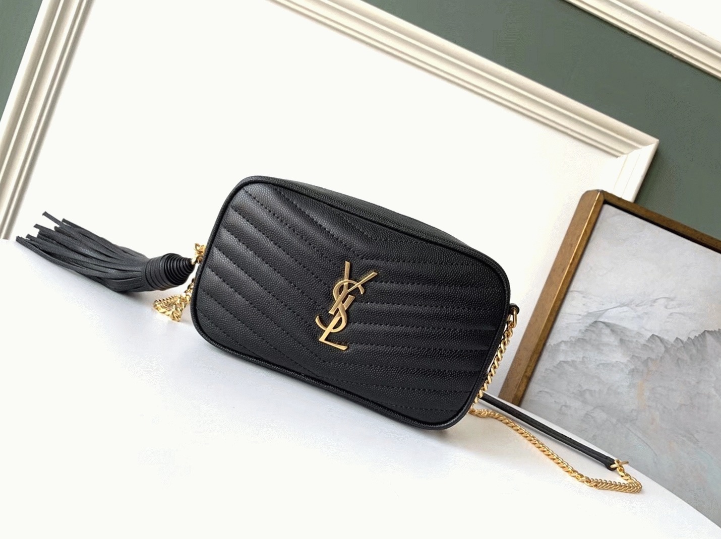 Replica Sa1nt Lau*nt Lou Mini Bag Black