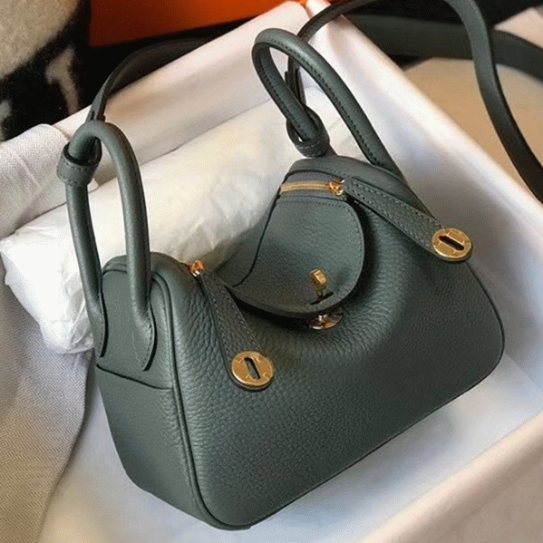 Best replica H**me5 Lindy Mini handbag in vert amande