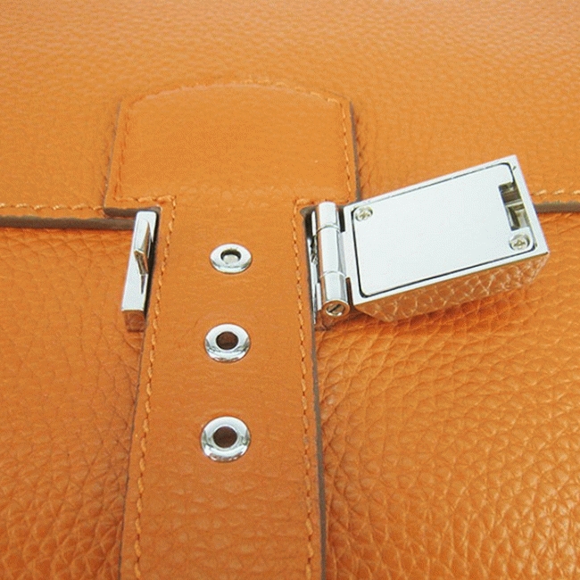 Orange Knockoff H**me5 Sac A Depeches 38CM Professional Bag