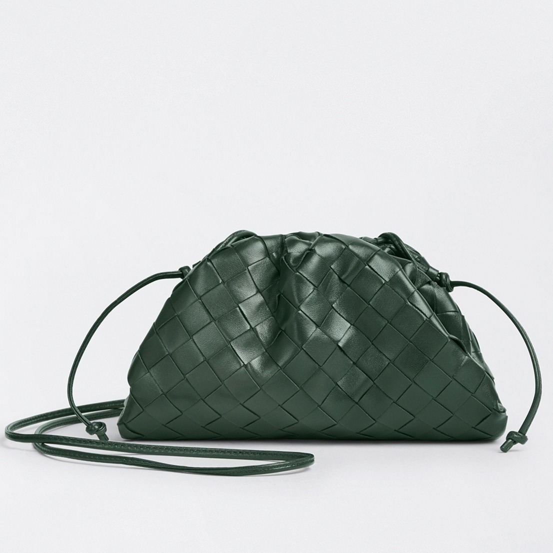 Knockoff B0tt*ga Ven*ta Mini Pouch with Strap Raintree