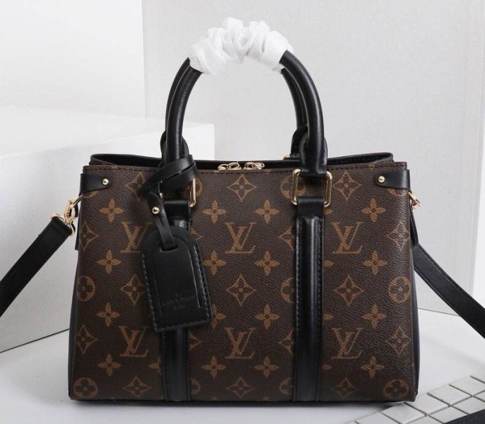 L0vis Vvtt0n Monogram Canvas Soufflot BB Bag In Black