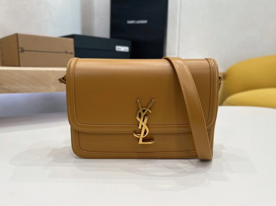 Fake Sa1nt Lau*nt Medium Solferino Bag Camel Calfskin