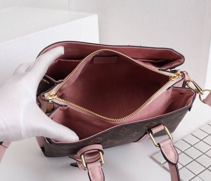 L0vis Vvtt0n Monogram Canvas Soufflot BB Bag In Peach
