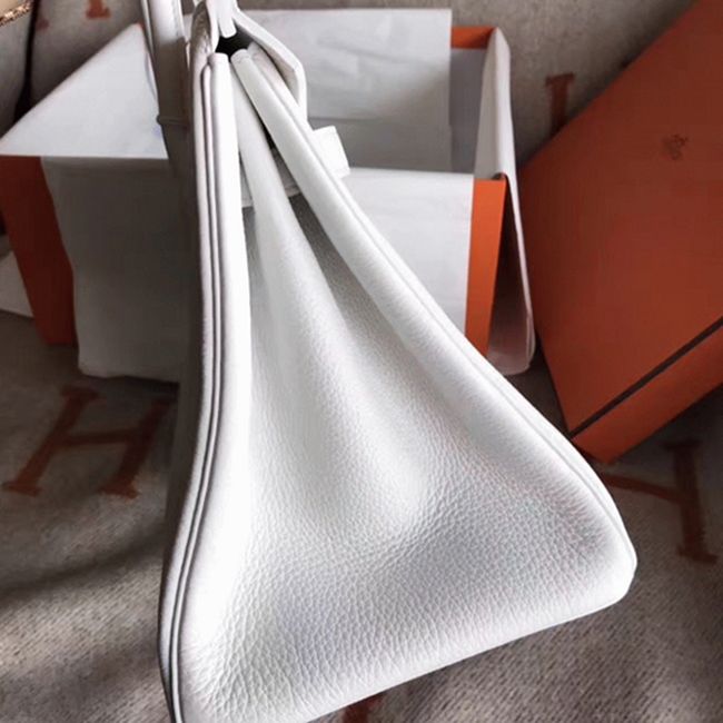 High Quality White H**me5 Birkin 30cm Replica Purse