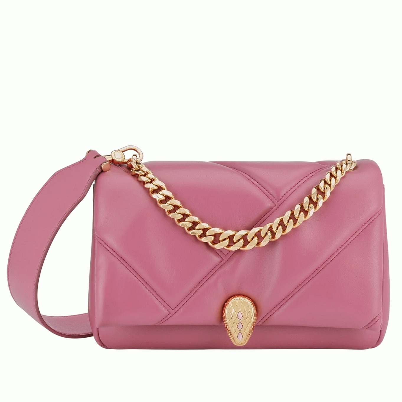Knockoff Bv1g*ai Serpenti Cabochon Small Bag Pink Leather