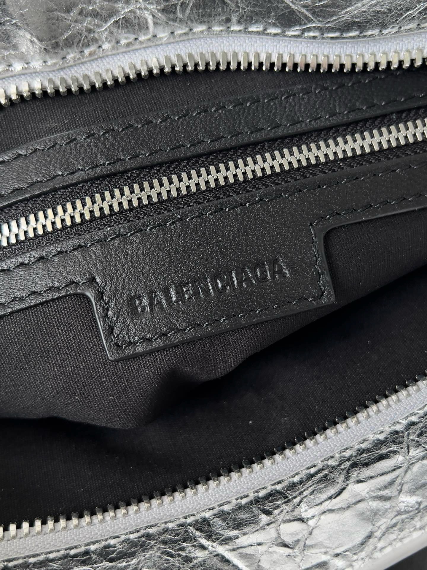 Knockoff Ba1en*iaga Le City Small Bag Silver Metallic Lambskin