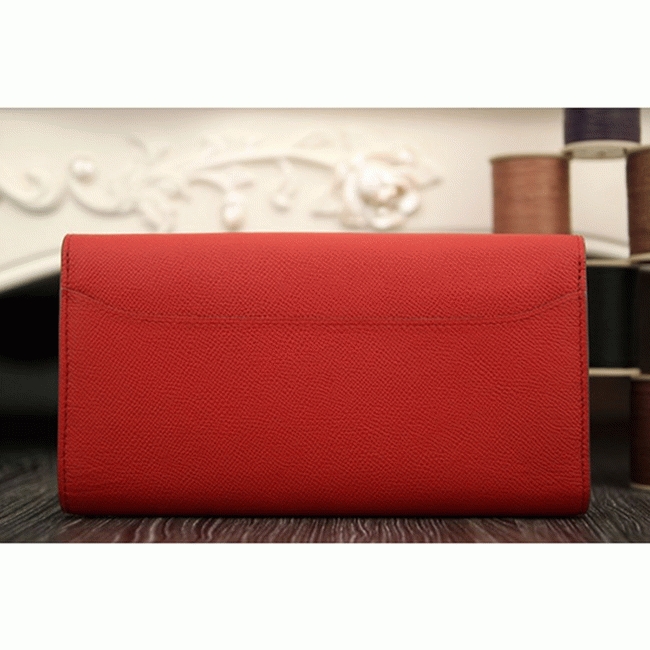 Red AAA fake H**me5 Constance wallet