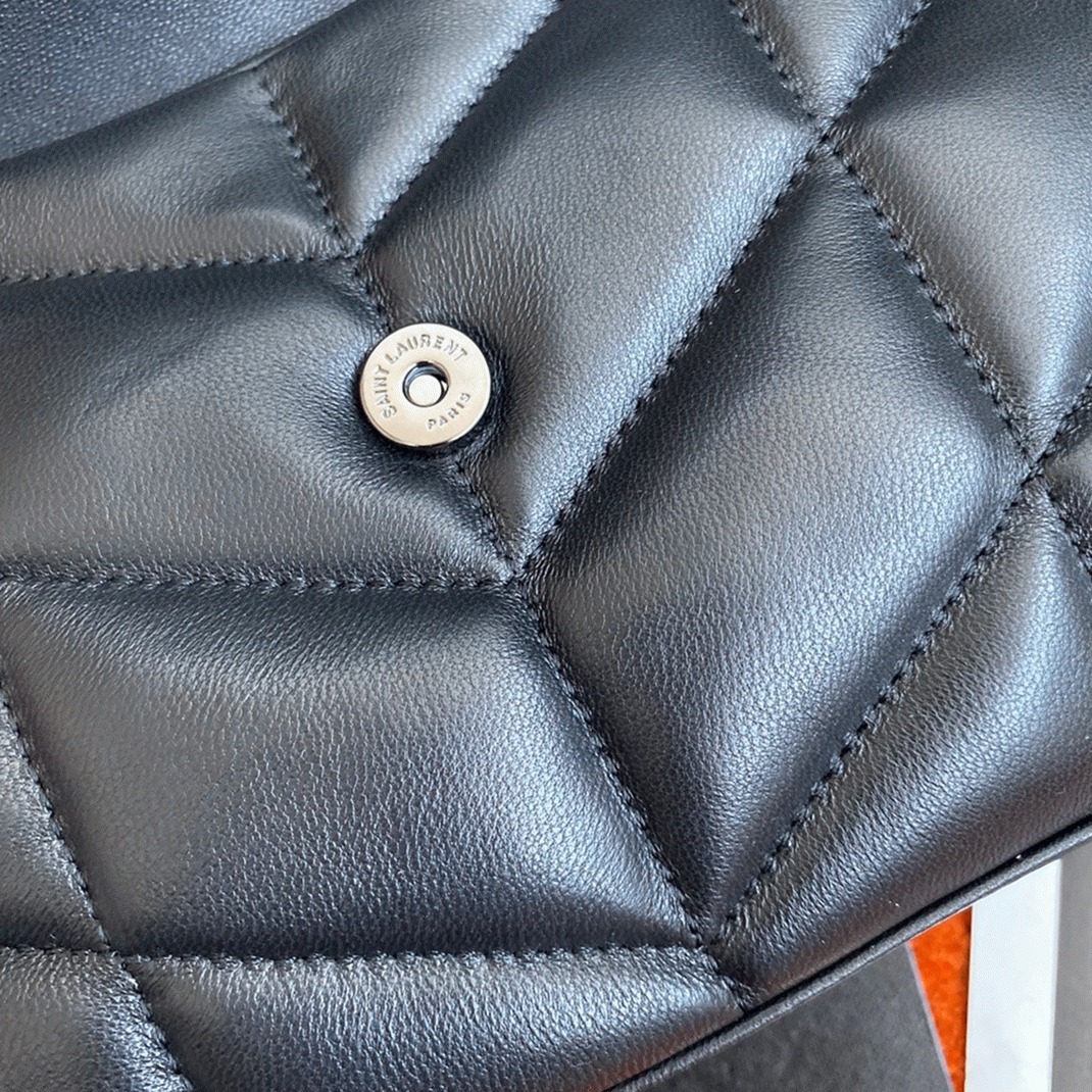 Replica Sa1nt Lau*nt Puffer Toy All Black Bag Quilted Lambskin