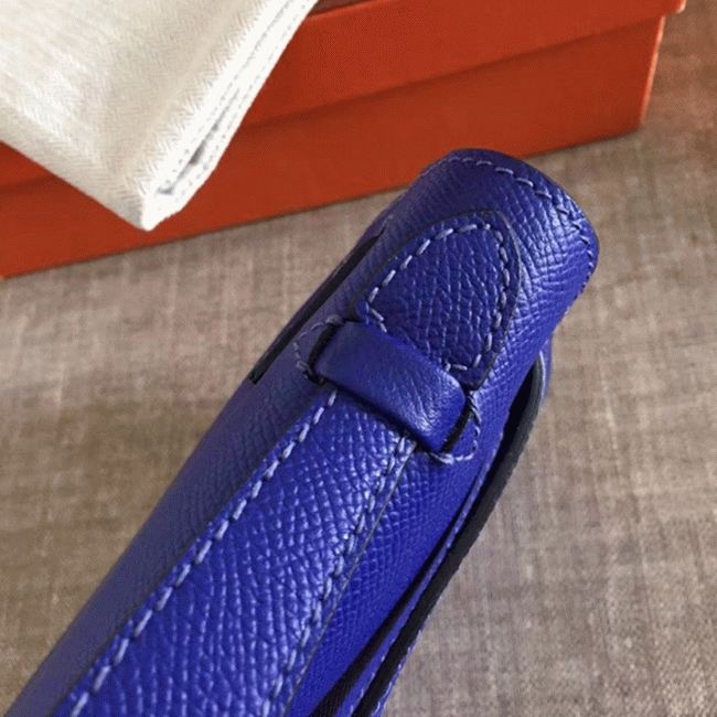 Electric Blue Epsom Replica H**me5 Kelly Pochette Bright Purse
