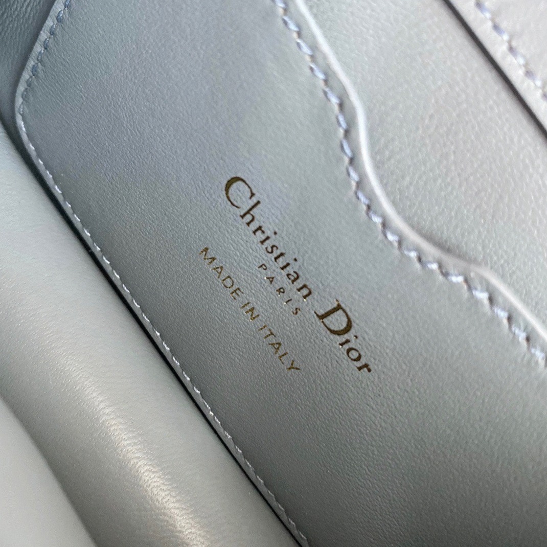 D10r 30 Montaigne Micro Bag Knockoff in Grey Box Calfskin