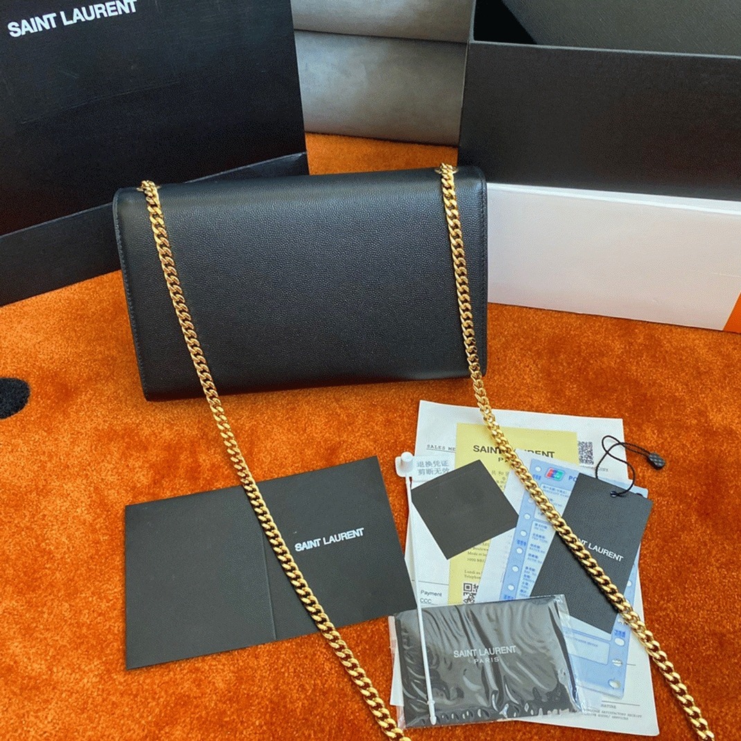 Sa1nt Lau*nt Kate Medium Tassel Bag Black