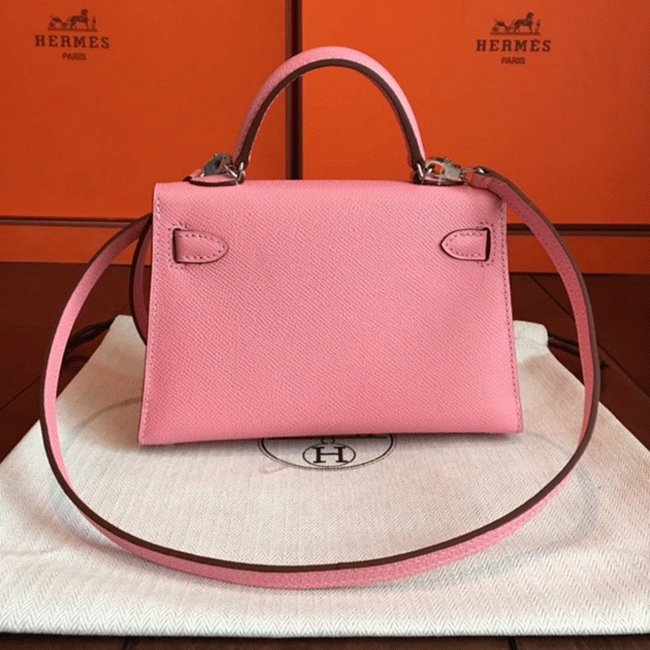 Rose Confetti Epsom Budget Knockoff H**me5 Kelly 20cm Purse