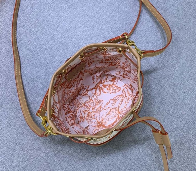L0vis Vvtt0n LV By The Pool Monogram Tiles Canvas Nano Noe Bag In Coral