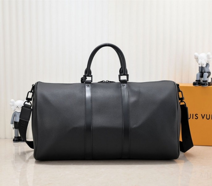 L0vis Vvtt0n Aerogram Keepall Bandouliere 50 Travel Bag In Black