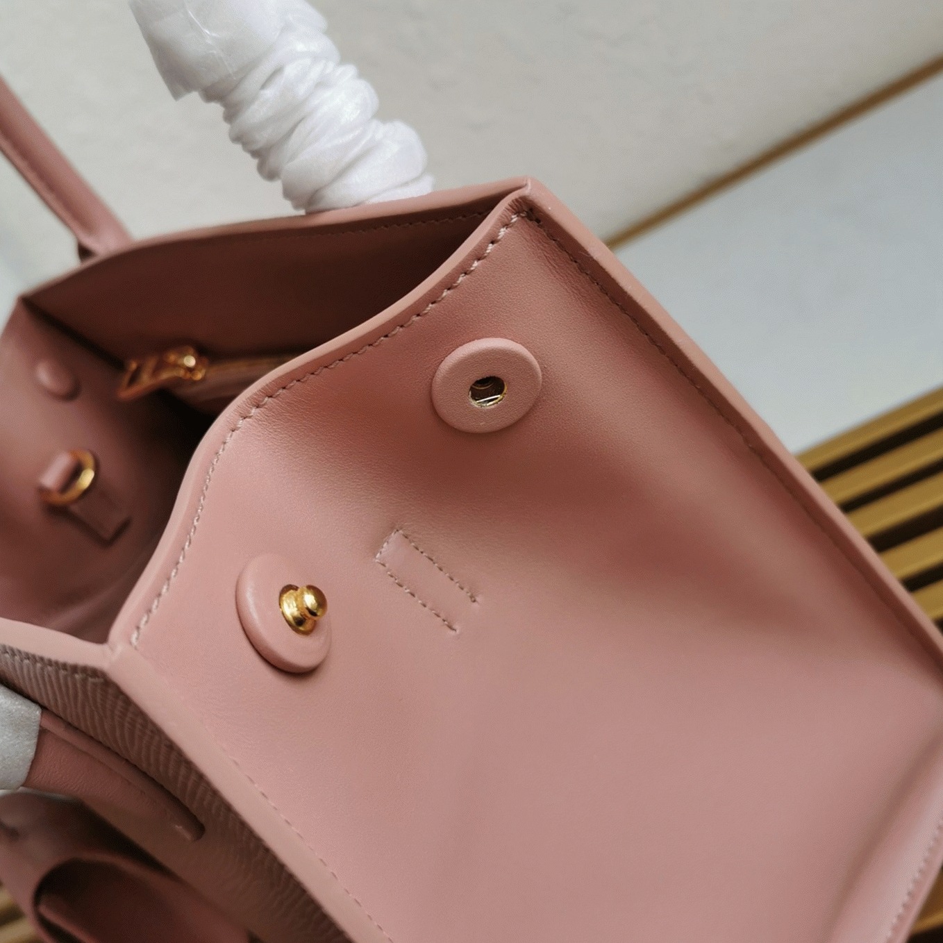Pink Pra*a Monochrome Mini Bag Fake Version