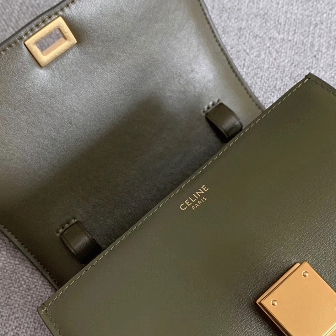 Top Quality Fake Ce1i*e Classic Box Small Bag In Army Green