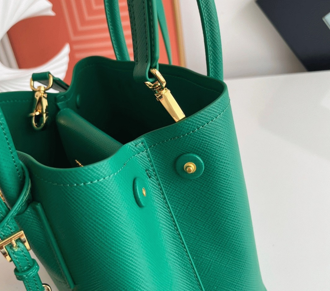 Green Pra*a Double Mini Bag Best Replica