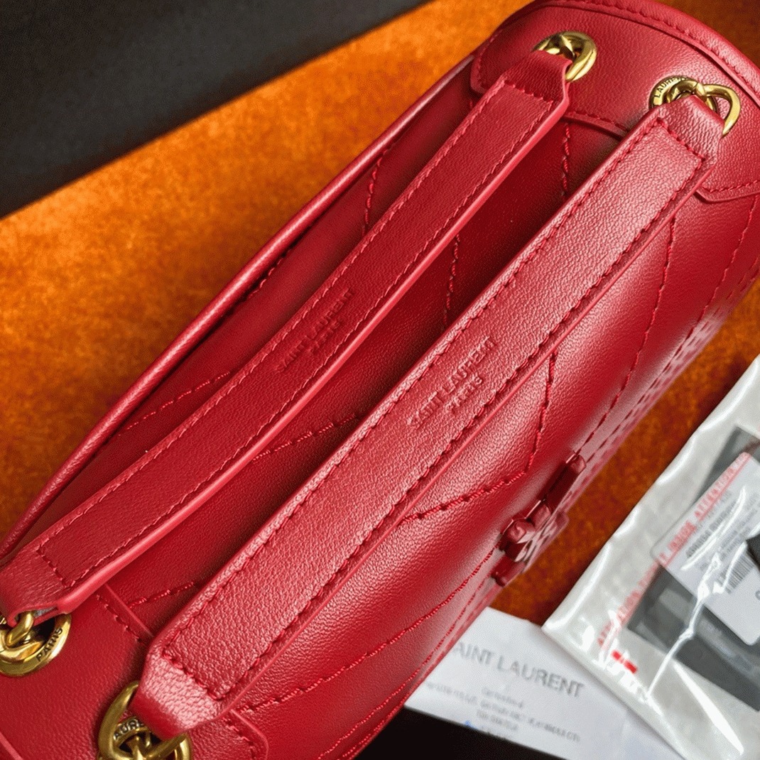 Fake Sa1nt Lau*nt Niki Baby Chain Bag Red