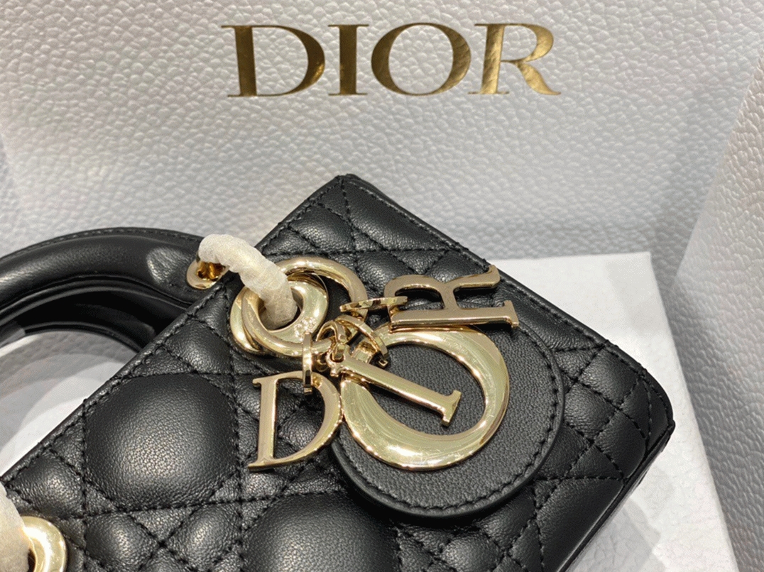 D10r Lady D-Joy Small Bag Knockoff in Black