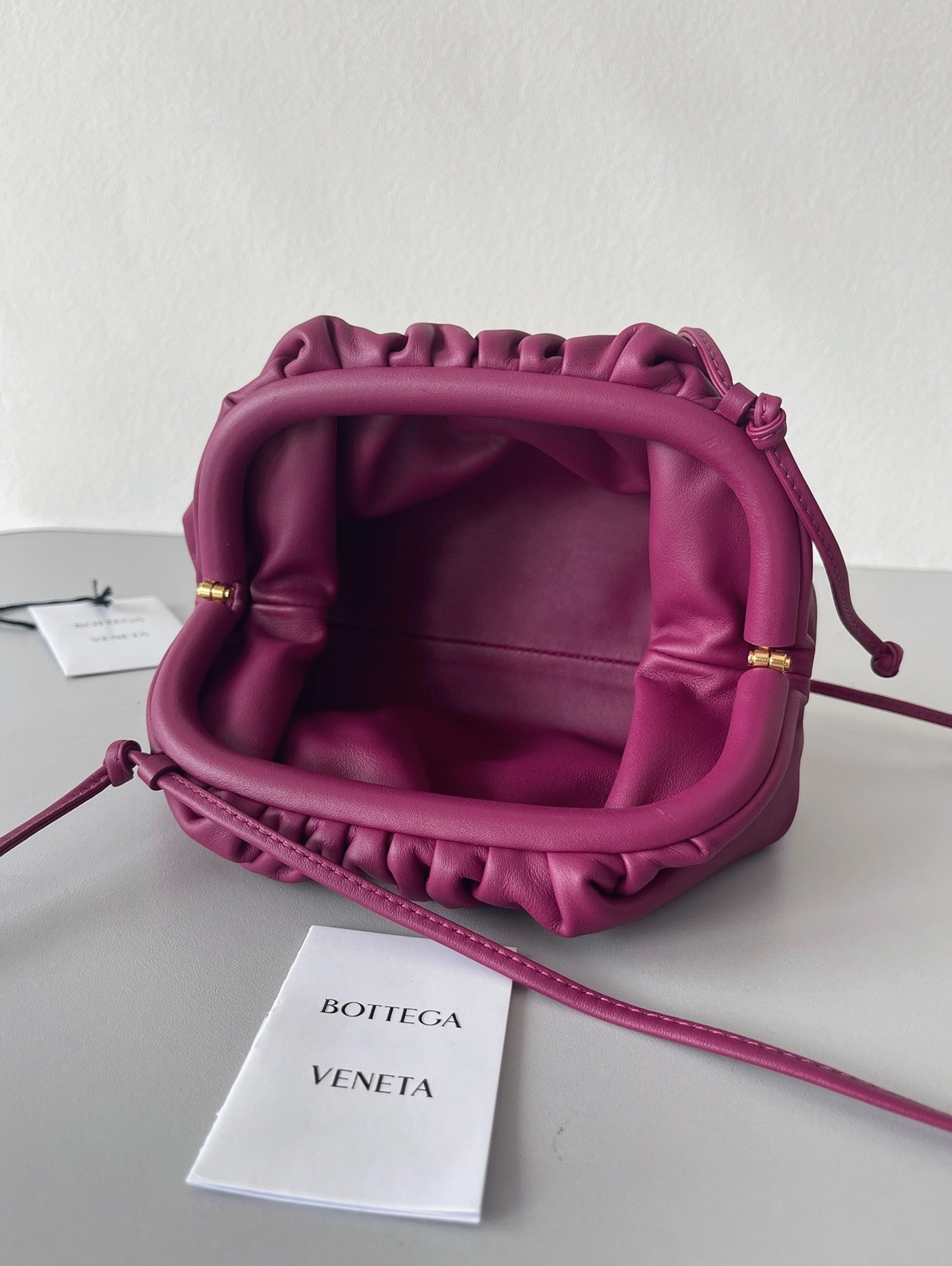Replica B0tt*ga Ven*ta Mini Pouch with Strap Cinnabar