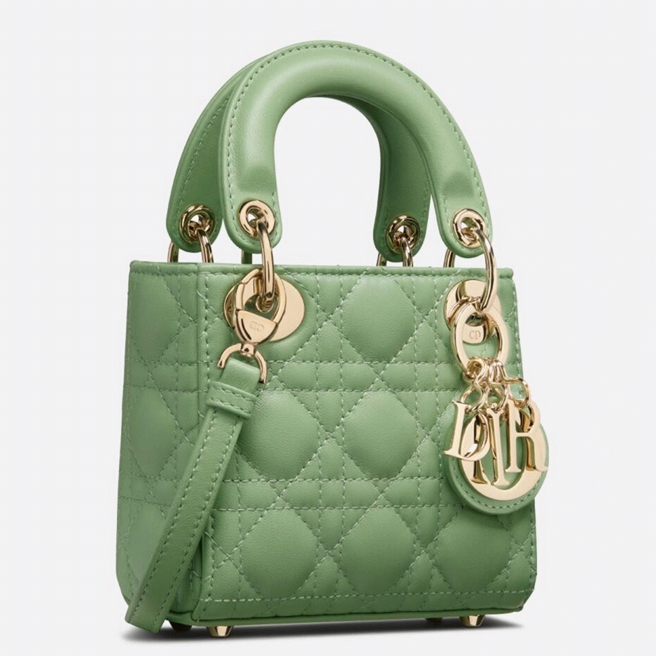 D10r Lady D10r Micro Bag Knockoff in Mint Cannage Lambskin