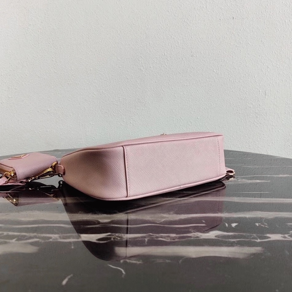 Pra*a Re-Edition 2005 Shoulder Bag Replica in Pink