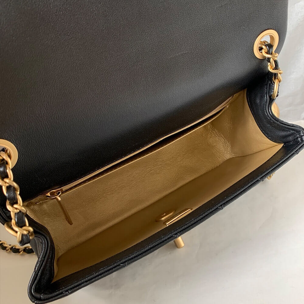 Ch**el Pearl Crush Mini Rectangular Flap