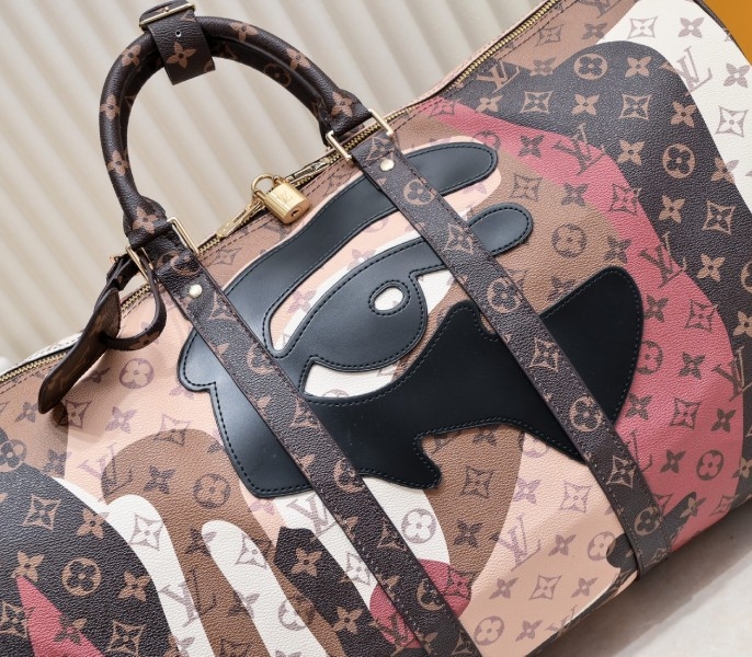 LV J Hope X Keepall 55 Brown In Two Eyes Patches