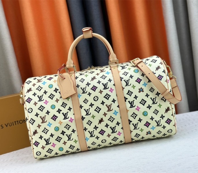 L0vis Vvtt0n Monogram Craggy Keepall Travel 50 Bag In Vanilla