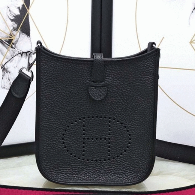 Black Evelyne II TPM Knockoff H**me5 Messenger Shoulder Bag