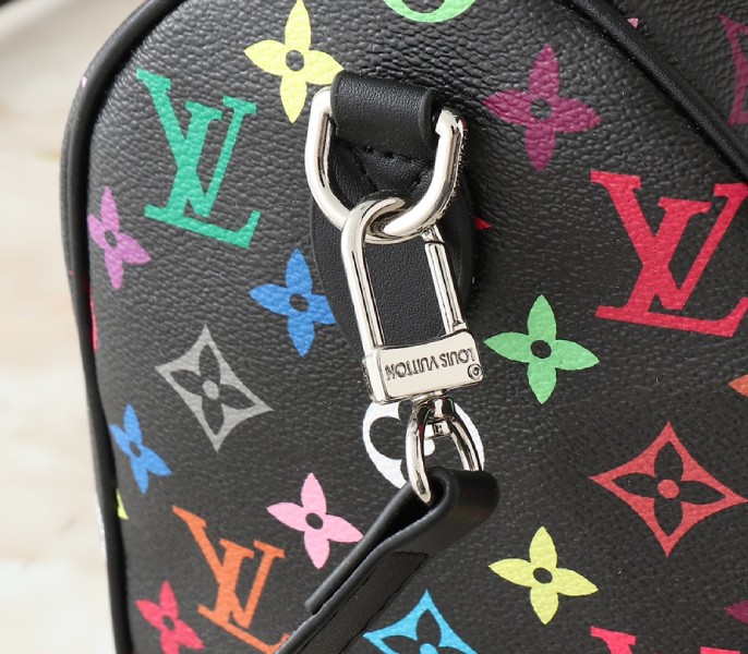 LV X TM Multicolored Speedy Bandouliere 25 In Black