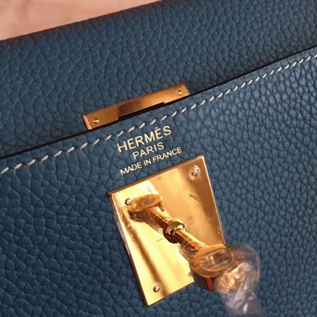 Blue Jean Clemence Replica H**me5 Kelly Retourne 32cm Elegant Purse