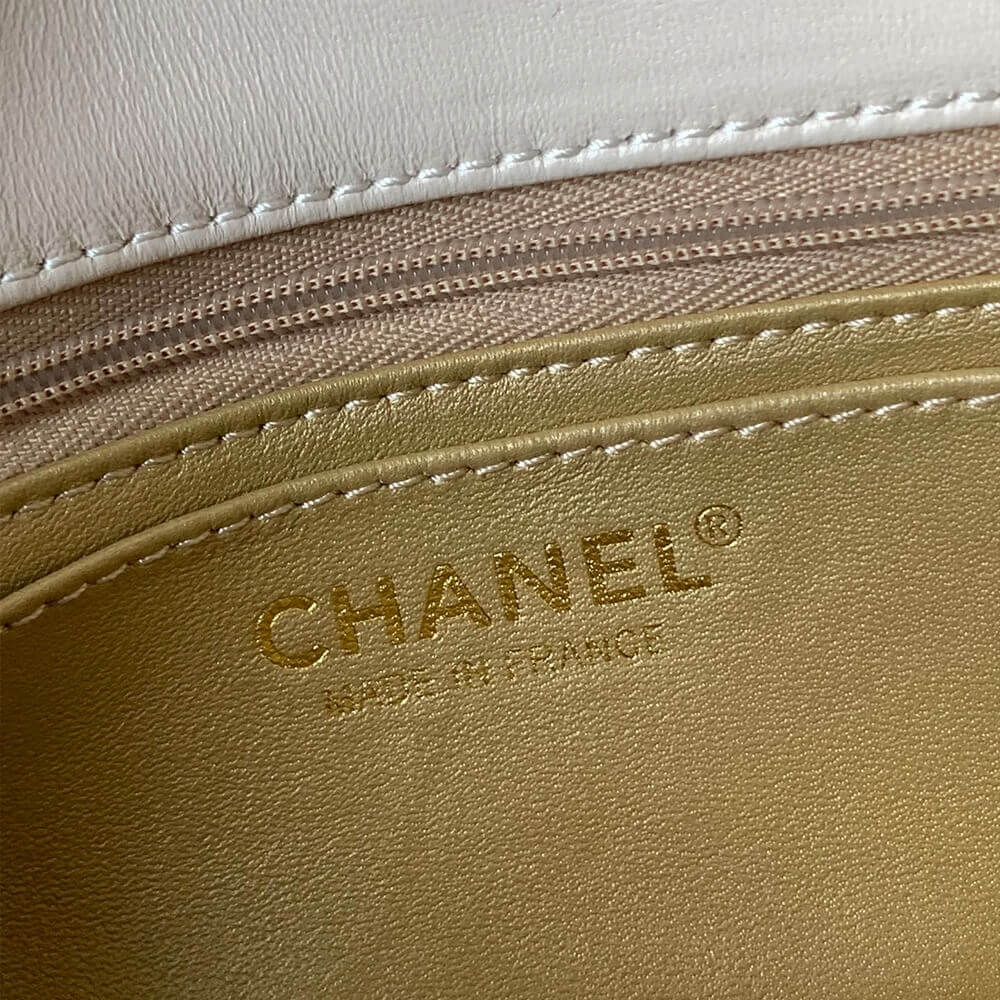 Ch**el Pearl Crush Mini Rectangular Flap