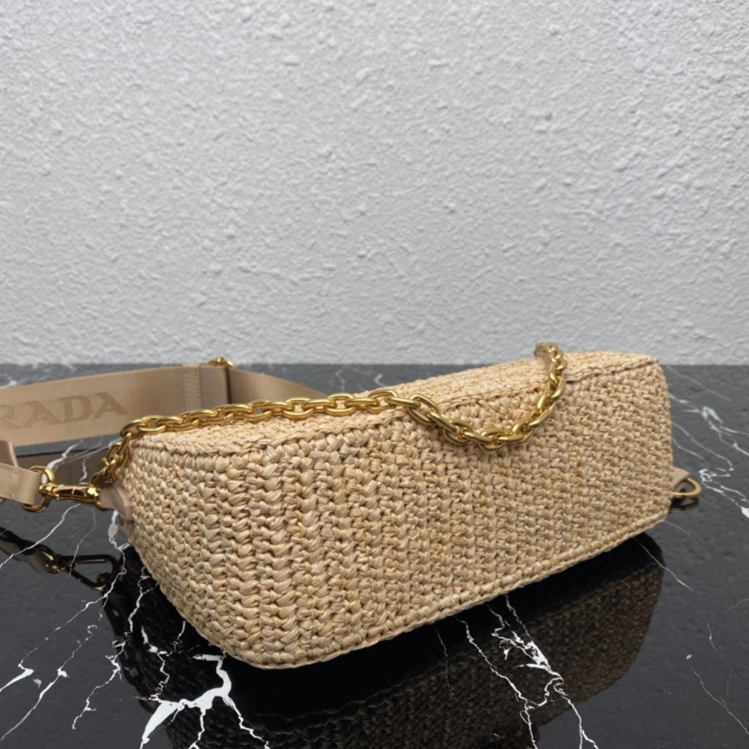 Pra*a Re-Edition Shoulder Bag Knockoff in Beige