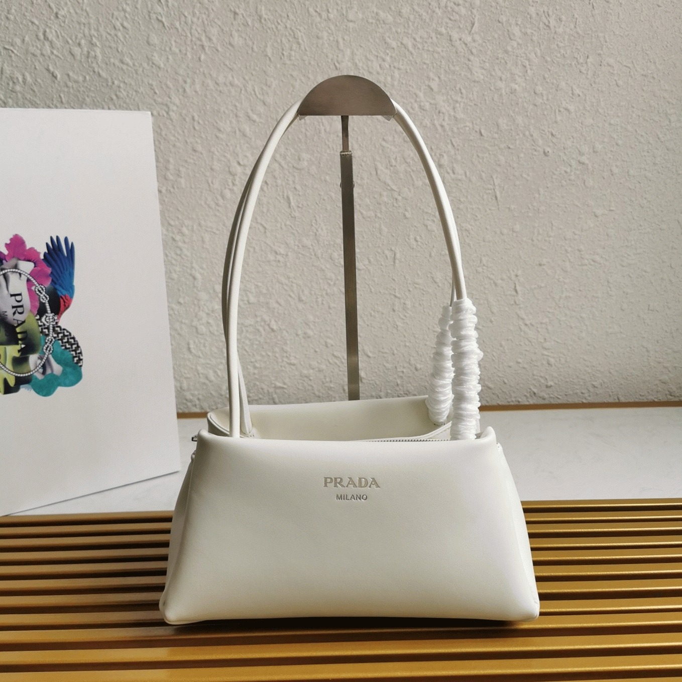 Pra*a S*pernova Small Shoulder Bag Knockoff in White