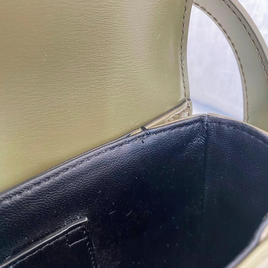 Fake Sa1nt Lau*nt Medium Solferino Bag Khaki Green Calfskin