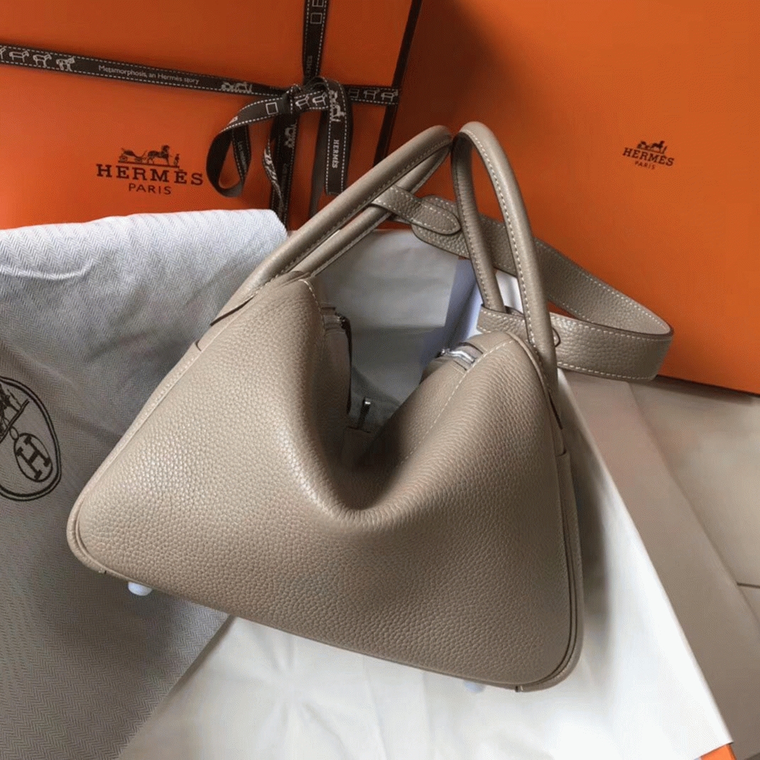 Knockoff H**me5 Lindy bag 26cm in gris tourterelle