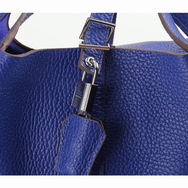 Electric blue imitation AAA H**me5 Picotin Lock handbag