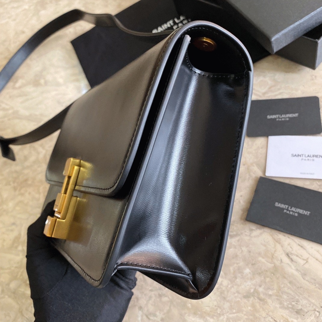 Replica Sa1nt Lau*nt Le Carre Satchel Bag Black