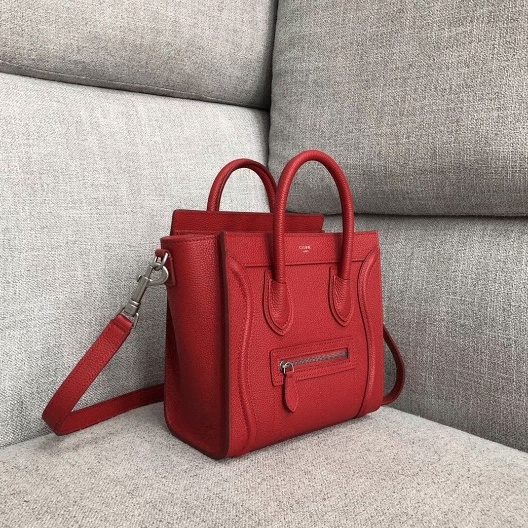 ce1i*e nano lU*gage tote bag fake in red