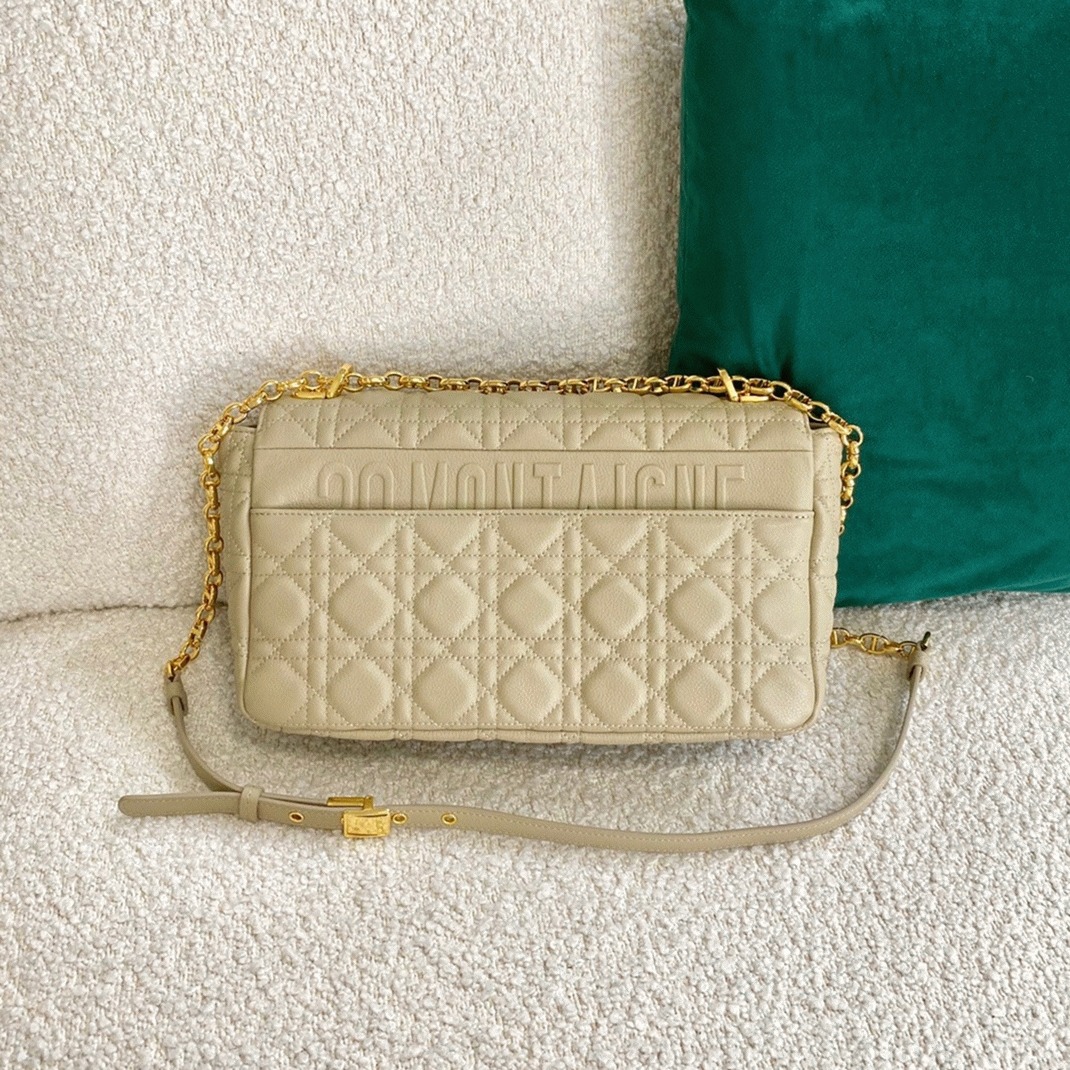 D10r Caro Large Bag Knockoff in Beige